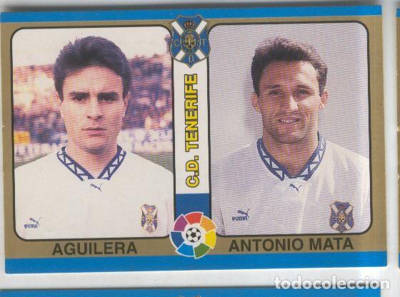 Coleccionismo deportivo: Cromos: Futbol Total Liga 95: C.D.Tenerife numero 083: Aguilera y Antonio Mata - Varios