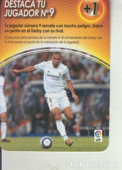 Coleccionismo deportivo: Derby Total 2004-2005: Medio tiempo: Destaca tu jugador numero 09 - Varios