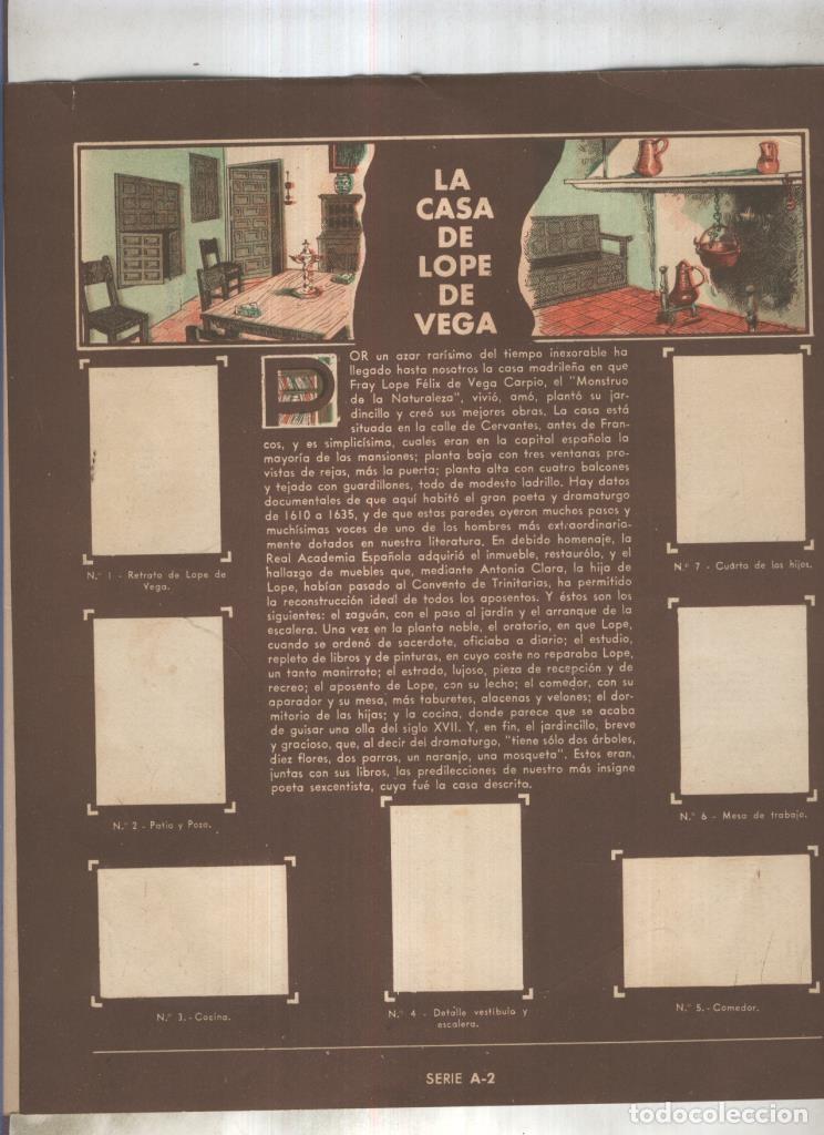 Colecionismo desportivo: Cromo Gallina Blanca segundo album: La casa de Lope de Vega - Varios