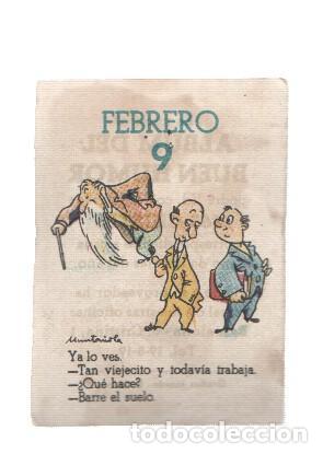 Colecionismo desportivo: Cromo: album del buen humor de la firma Potax : 09 de febrero, dibujo de Munta&ntilde;ola