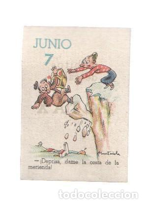 Sammelleidenschaft Sport: Cromo: album del buen humor de la firma Potax : 07 de junio, dibujo de Munta&ntilde;ola