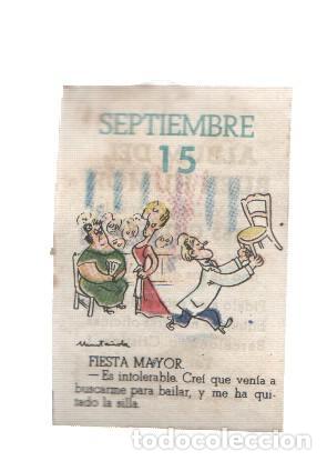 Sammelleidenschaft Sport: Cromo: album del buen humor de la firma Potax : 15 de septiembre, dibujo de Munta&ntilde;ola