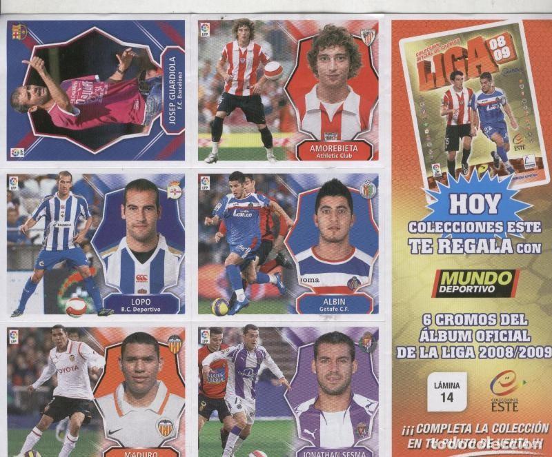 Coleccionismo deportivo: Liga 2008-2009: lamina 14 - Varios