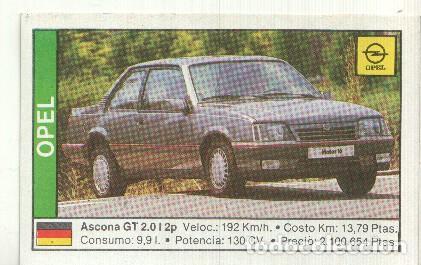 Collectionnisme sportif: CROMO numero 120: OPEL ASCONA GT 2.0i 2P - Varios