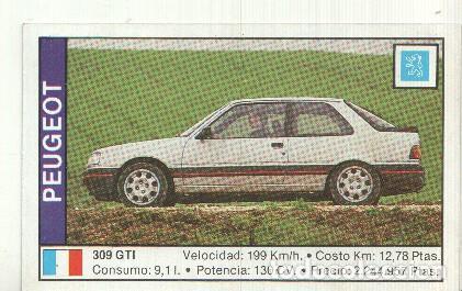 Collectionnisme sportif: CROMO numero 126: PEUGEOT 309 GTI - Varios