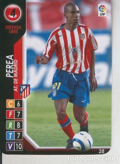 Colecionismo desportivo: Cromo: Derby Total 2004-2005: At.de Madrid numero 04: Perea - Varios