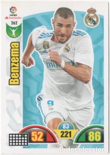 Collectionnisme sportif: Cromo E00769: Album 2-Trading Car Game 2017-18, Benzema: Real Madrid. Delantero - LFP