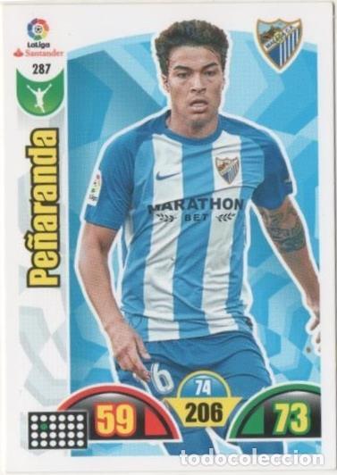 Colecionismo desportivo: Cromo E00786: Album 2-Trading Car Game 2017-18, Pe&ntilde;aranda: M&aacute;laga C.F. Delantero - LFP