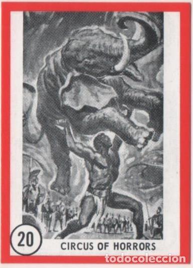 Sammelleidenschaft Sport: Cromo E01096: Album 3-Famous Monsters Series, Card n&ordm; 20. Circus of Horrors - CAPTAIN CO.,