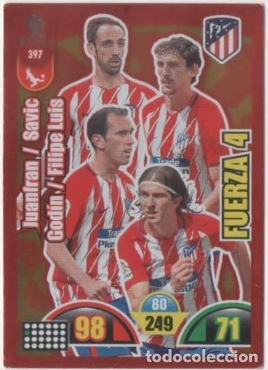 Sammelleidenschaft Sport: Cromo E00868: Album 2-Trading Car Game 2017-18, Juanfra-Savic-Cod&iacute;n-Filipe Luis-FUERZA 4: At de Madr