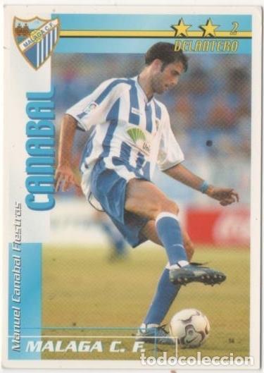 Coleccionismo deportivo: Cromo E00250: Fichas de la Liga 2003, Canabal: Malaga C.F. Delantero - LFP