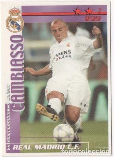 Coleccionismo deportivo: Cromo E00242: Fichas de la Liga 2003, Cambiasso: Real Madrid. Medio - LFP