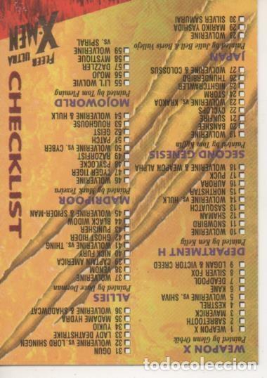 Sammelleidenschaft Sport: Cromo E001556: Trading Cards. '95 Fleer Ultra X-Men.checklist - NULL