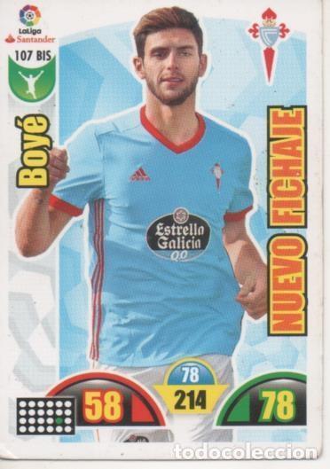 Colecionismo desportivo: Cromo E002880: Trade Card Game Adrenalyn. Liga 2017-18, Boy&eacute;. Nuevo Fichaje. R.C. Celta de vigo - L
