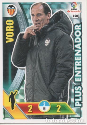 Colecionismo desportivo: Cromo E002835: Trade Card Game Adrenalyn. Liga 2016-17, Plus Entrenador. Voro. Valencia. C.F. - LFP