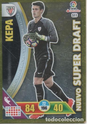 Colecionismo desportivo: Cromo E002841: Trade Card Game Adrenalyn. Liga 2016-17, Nuevo Super Draft. Kepa. Bilbao. A.C. - LFP