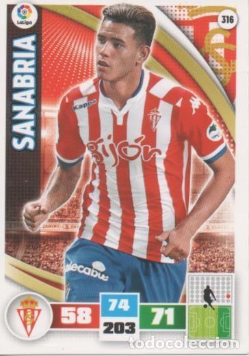 Sports collectibles: Cromo E002628: Trade Card Game Adrenalyn. Liga 2015-16, Sanabria. Real Sporting de Gij&oacute;n - LFP