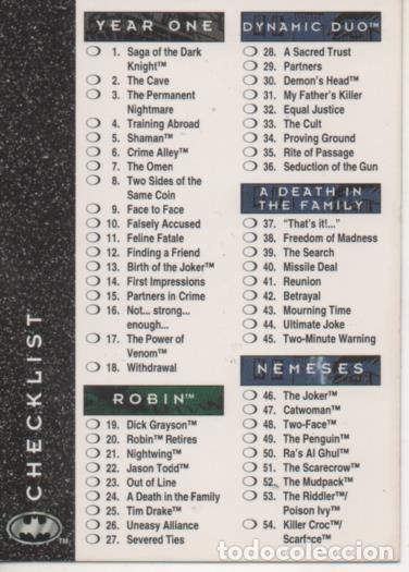 Sammelleidenschaft Sport: Cromo E003062: Trading Card. SkyBox. Batma, Checklist - Varios