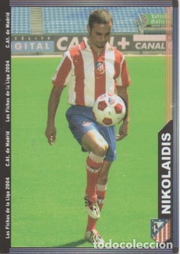 Collectionnisme sportif: Cromo E004302: Trading Card. Las Fichas de la Liga 2004. n&ordm; 320 Nikolaidis. Delantero. C.A. de Madr