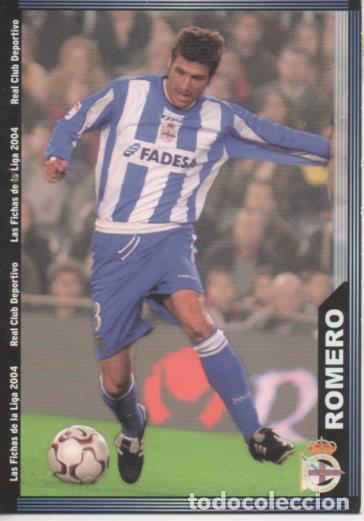 Collectionnisme sportif: Cromo E004251: Trading Card. Las Fichas de la Liga 2004. n&ordm; 66 Romero. Defensa. R.C. Deportivo - LPF