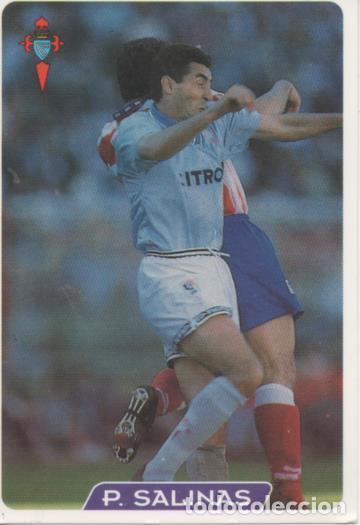 Sammelleidenschaft Sport: Cromo E004005. Trading Card. Las Fichas de la Liga 95-96. n&ordm; 222 P. Salinas. Defensa. R.C. Celta de