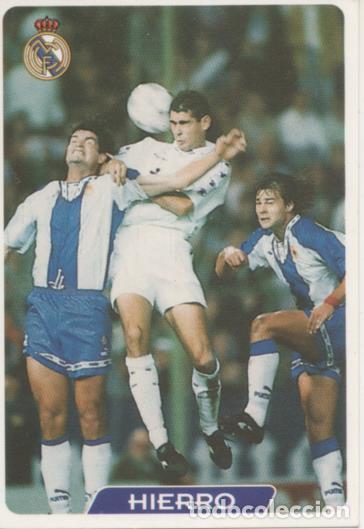 Collectionnisme sportif: Cromo E003922: Trading Card. Las Fichas de la Liga 95-96, n&ordm; 10 Hierro. Centrocampista. R.Madrid - L