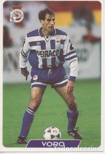 Collectionnisme sportif: Cromo E003940: Trading Card. Las Fichas de la Liga 95-96, n&ordm; 27 Voro. Defensa. R.C.D. La Coru&ntilde;a - LP