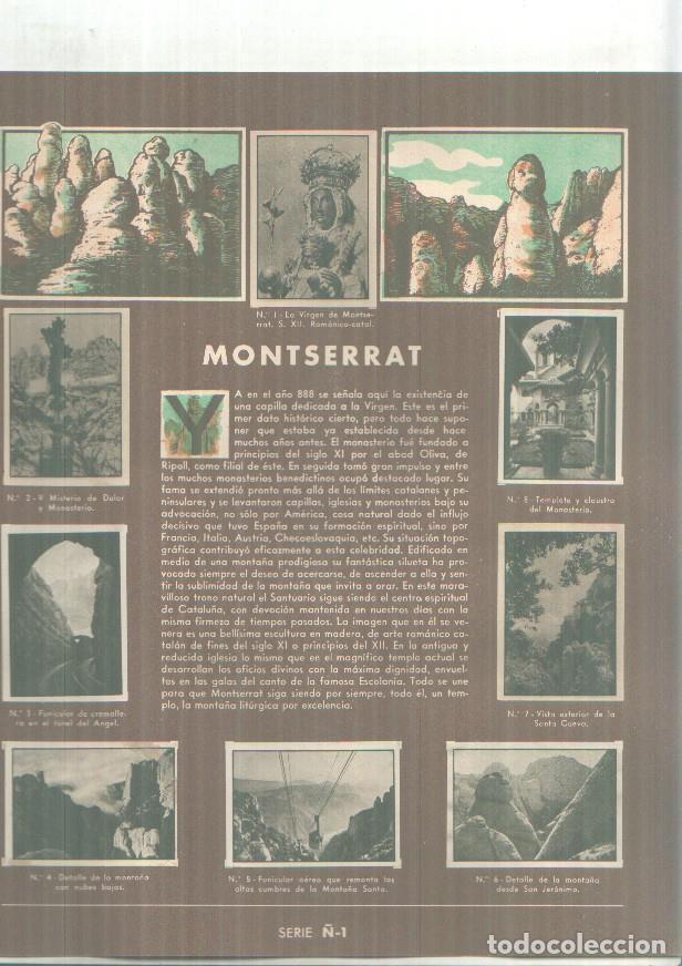 Collezionismo sportivo: Cromos: Gallina Blanca: Montserrat + La casa rural, patios -