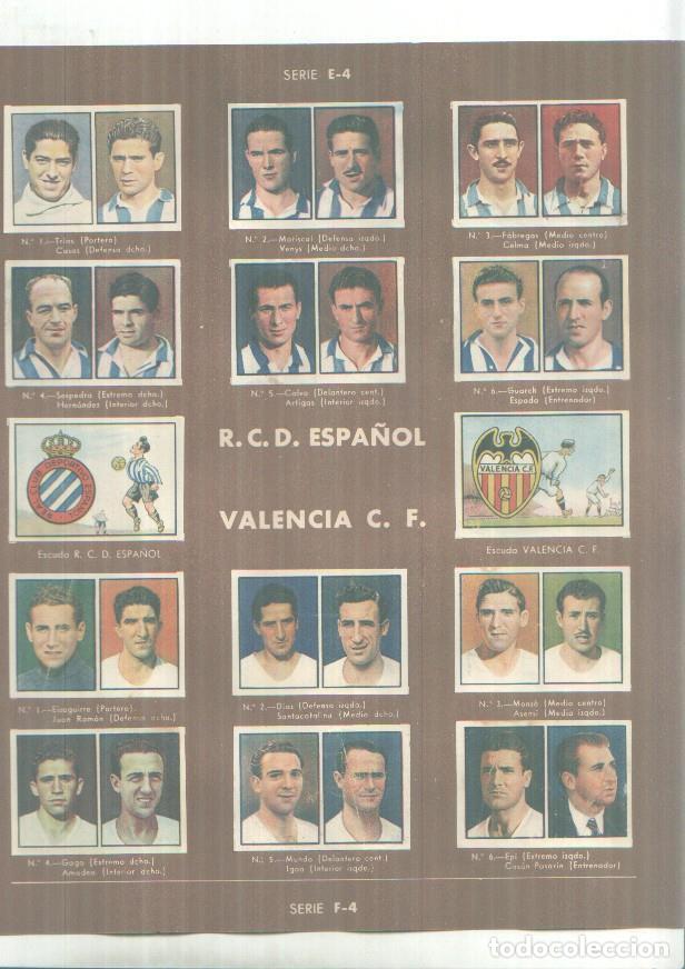 Collezionismo sportivo: Cromos: Gallina Blanca: R.C.D. Espa&ntilde;ol + Valencia C.F + R.Madrid + C.G.Tarragona -
