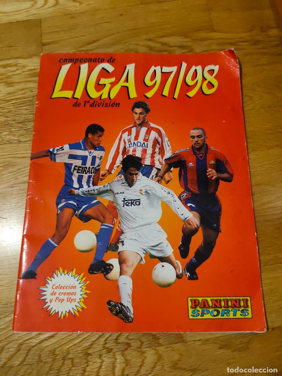 Coleccionismo deportivo: &Aacute;lbum f&uacute;tbol campeonato de liga 97-98 Panini Sports vac&iacute;o nunca ha tenido cromos pegados
