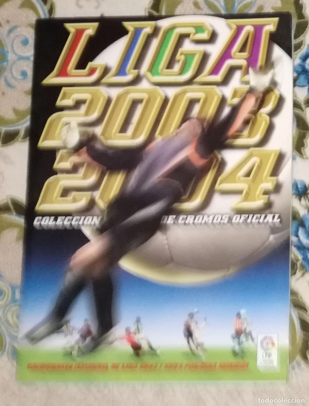 Coleccionismo deportivo: Album de futbol 2003-04, ESTE - Contiene 384 cromos (24 dobles, 25 fichajes, hojas La Razon)