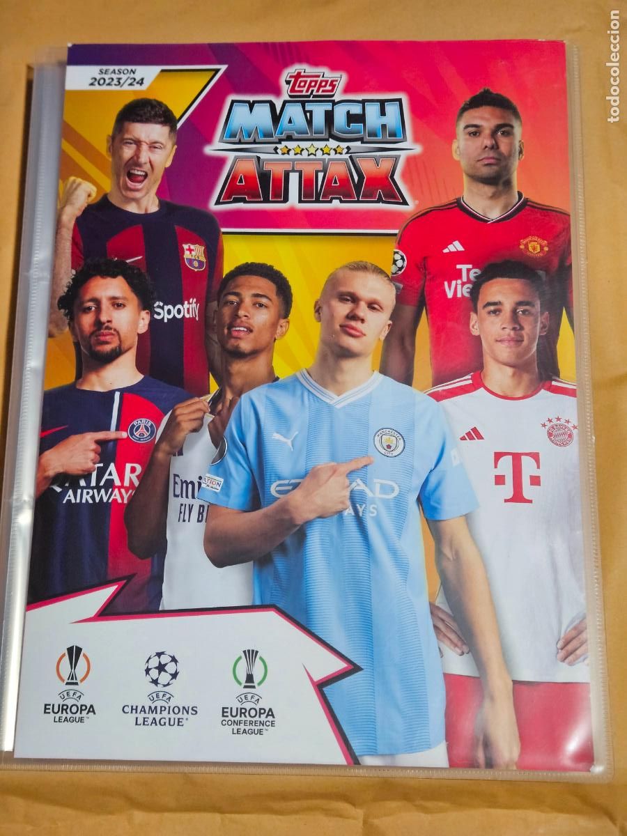 Coleccionismo deportivo: ALBUM ARCHIVADOR MATCH ATTAX TOPPS 2023-24 CON 356 SIN REPETIR TODO EN FOTOS