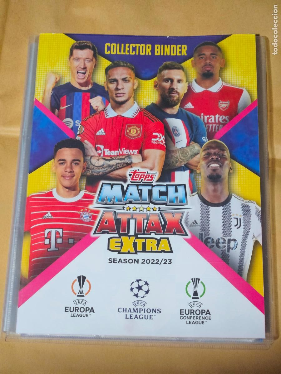 Coleccionismo deportivo: ALBUM EXTRA - ARCHIVADOR MATCH ATTAX TOPPS 2022 23 CON 269 SIN REPETIR TODO EN FOTOS