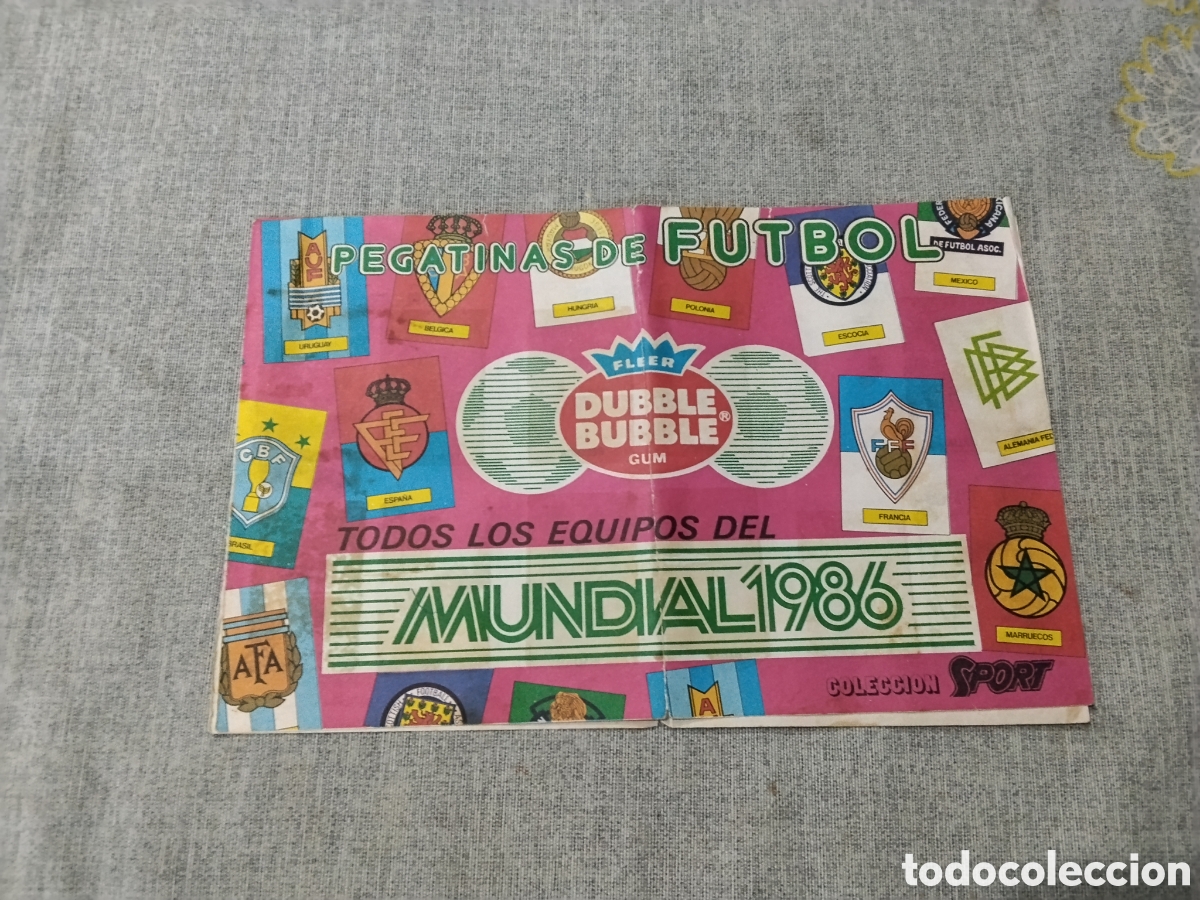 Sports collectibles: ALBUM DUBBLE BUBBLE MUNDIAL 86 ( MEXICO 86 ) CHICLES ESCUDOS ( COMPLETO A FALTA DE 3 )