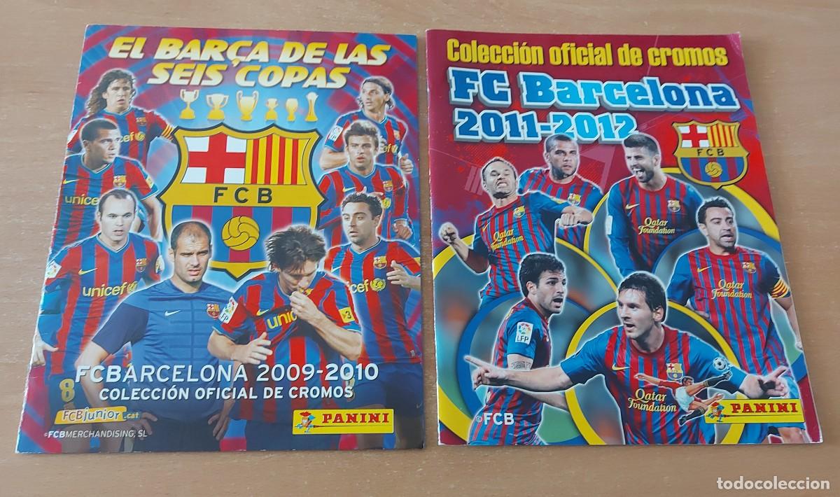Sammelleidenschaft Sport: &Aacute;lbums vac&iacute;os plancha FC BARCELONA 2011 2012 2009 2010 LAS SEIS COPAS con cromos Messi