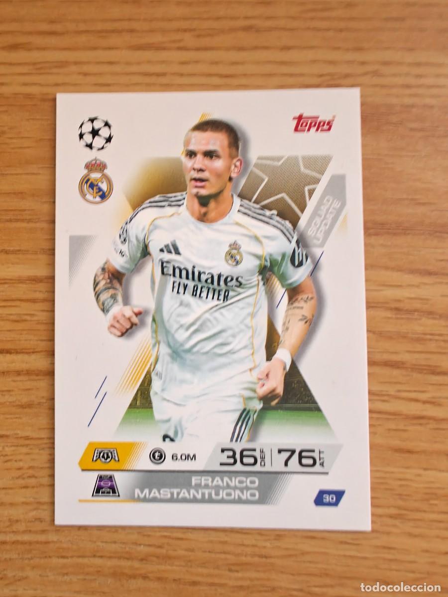 Coleccionismo deportivo: Mastantuono 30 Match Attax Extra 25 26 Real Madrid Squad Update 2025 2026
