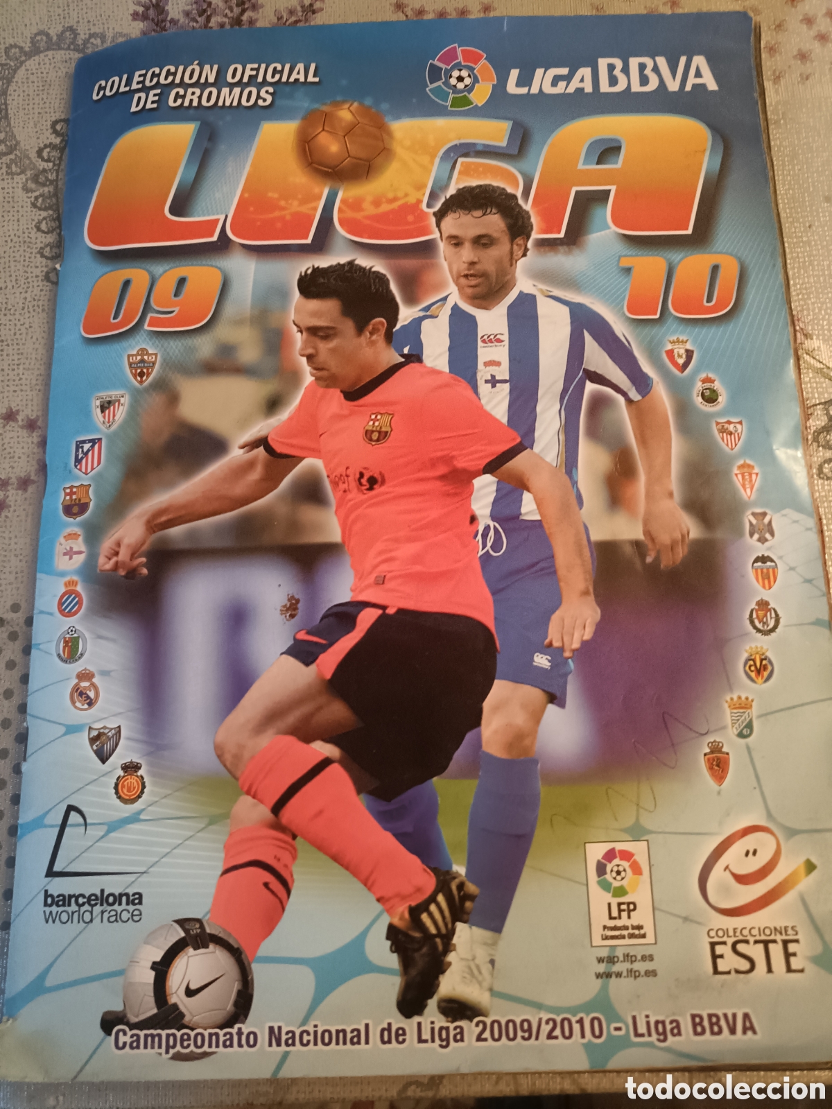 Coleccionismo deportivo: &Aacute;lbum F&uacute;tbol Liga Este 09 10