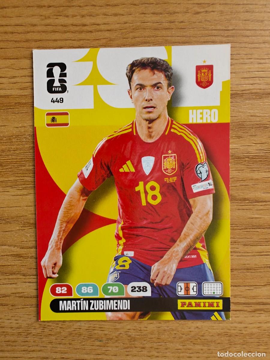 Coleccionismo deportivo: 449 MART&Iacute;N ZUBIMENDI Panini FIFA World Cup 26 Espa&ntilde;a Mundial Adrenalyn XL 2026