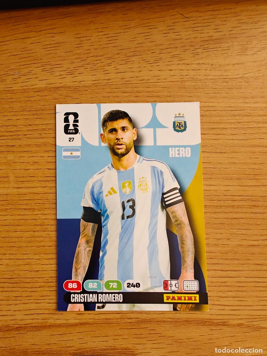 Coleccionismo deportivo: 27 CRISTIAN ROMERO Panini FIFA World Cup 26 Argentina Hero Adrenalyn XL 2026
