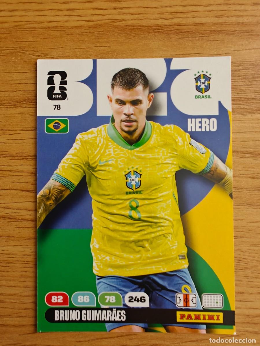 Coleccionismo deportivo: 78 BRUNO GUIMAR&Atilde;ES Panini FIFA World Cup 26 Brazil Hero Adrenalyn XL 2026