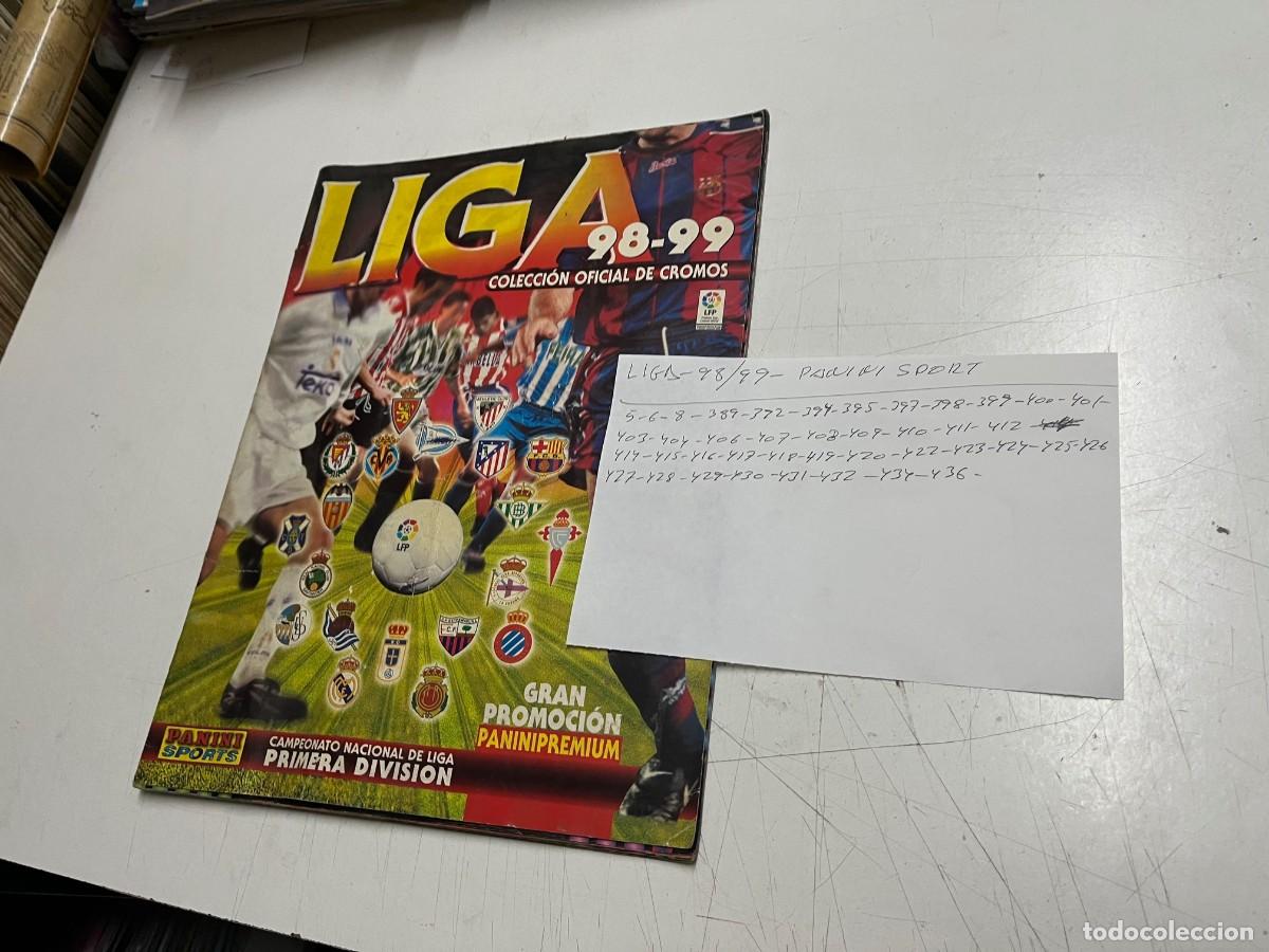 Coleccionismo deportivo: ALBUM CROMOS FUTBOL LIGA 98-99 PANINI INCOMPLETO