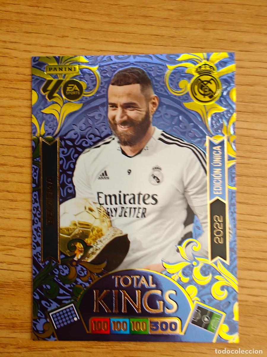 Coleccionismo deportivo: Benzema Adrenalyn XL 25 26 Total Kings Bal&oacute;n de Oro Dream Box Real Madrid 2022