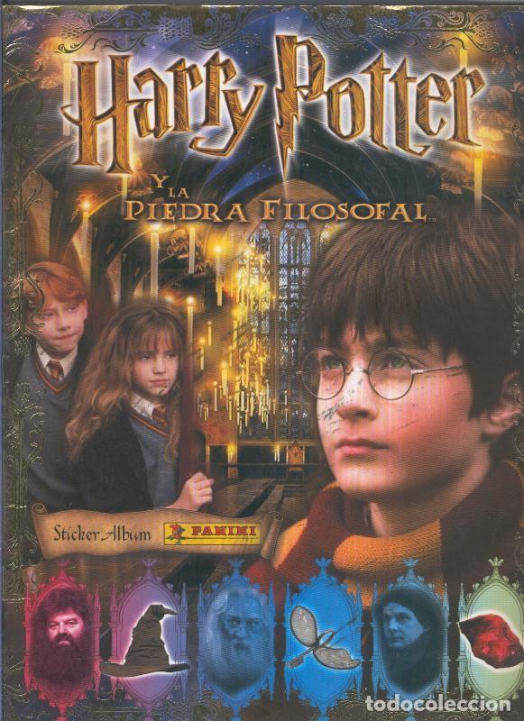 Coleccionismo deportivo: Album de cromos: Harry Potter y la piedra filosofal (alguna pagina aviejada y con marca leve de gara