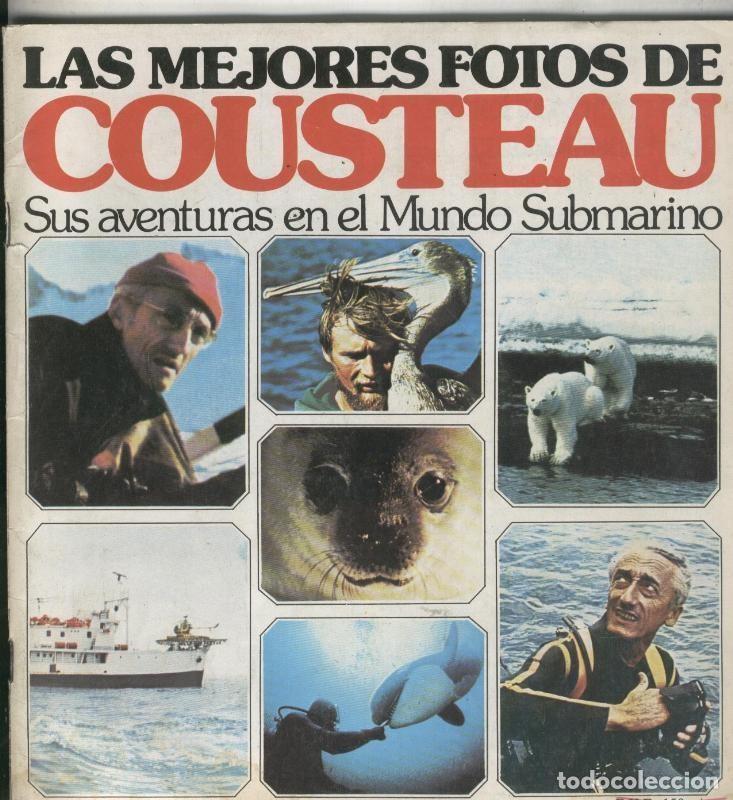 Coleccionismo deportivo: Las mejores fotos de Cousteau (libro + cromos, falta un cromo) - Jean Cousteau