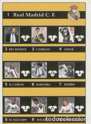 Sports collectibles: Cromos: Liga 2002: Real Madrid C.F. - Varios