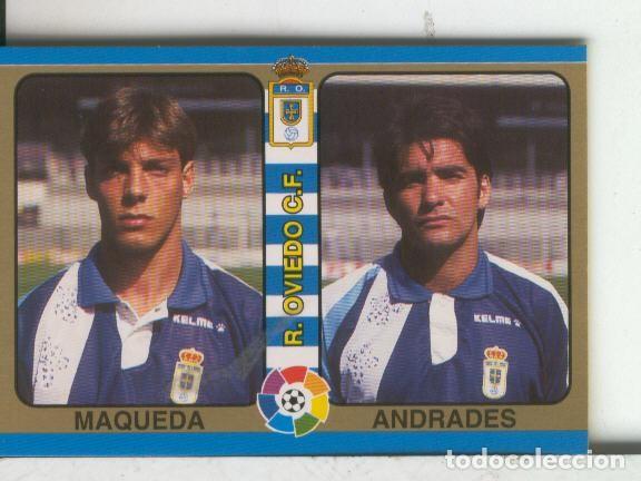 Collectionnisme sportif: Cromos: Futbol Total Liga 95: Real Oviedo: Maqueda y Andrades - Varios