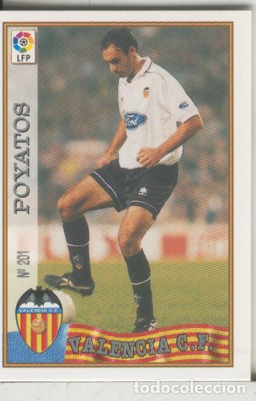 Sports collectibles: Cromos: Las Fichas de la liga 97-98: C.F.Valencia numero 201: Poyatos - Varios