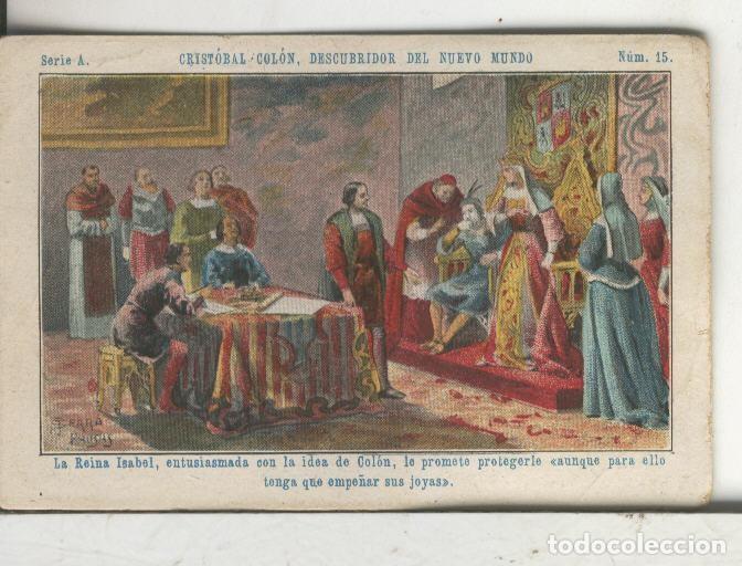 Collectionnisme sportif: Chocolates Juncosa cromo Cristobal Colon numero 015 - Varios