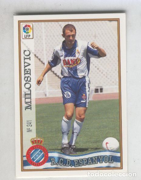 Coleccionismo deportivo: Cromo Liga 97/98: R.C.D.Espanyol numero 241: Milosevic - Varios