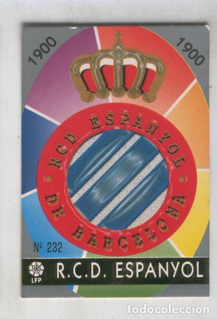 Coleccionismo deportivo: Cromo Liga 97/98: R.C.D.Espanyol numero 232: Escudo - Varios